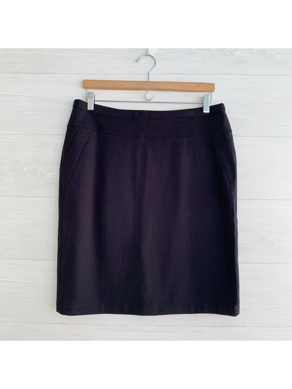 NWT Premise Black Stretch Straight Pencil Skirt Rayon Nylon Spandex Large
